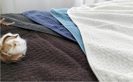 オーガニックコットン タオルケット Sサイズ(145×190cm)チャコール OH-5774-CY