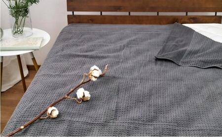 オーガニックコットン タオルケット Sサイズ(145×190cm)チャコール OH-5774-CY