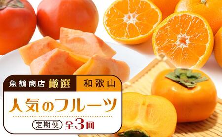 【魚鶴商店厳選】和歌山人気のフルーツ定期便（柿・みかん）【定期便全3回】【UT115】