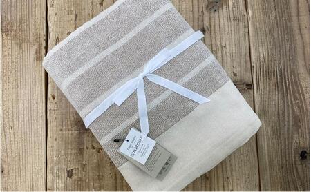 オーガニックコットン　タオルシーツ　シングルサイズ（145×230cm）かすみ　ブラウン  SNS-12-BR