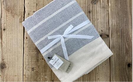 オーガニックコットン　タオルシーツ　シングルサイズ（145×230cm）かすみ　グレー  SNS-12-GY