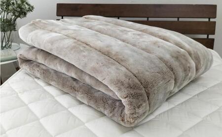 備長炭混わた入り　フェイクファー敷パッド　セミダブルサイズ（120×205cm）ベージュ BFP-12SW-BE