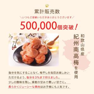 塩分3％ 完熟梅干しつぶれ梅 はちみつ梅 800g ふるさと納税