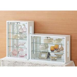 【ホワイト】卓上コレクションケース 縦型