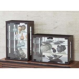 【ダークブラウン】卓上コレクションケース 縦型