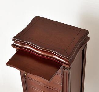 アンティーク ミラー付チェスト4段