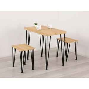 【モダンナチュラル】アートダイニング3点セット