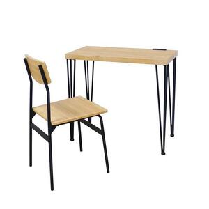 【モダンナチュラル】アートデスク2点セット(コンセント付)