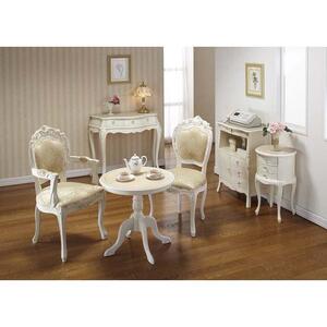 【ホワイト】フランシスカ チェアー肘付