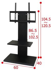 【ブラック】壁掛け風テレビ台 ロー