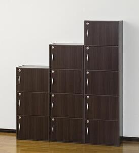 【ブラウン】鍵付き5段ボックスR