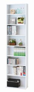 【ホワイト】文庫本棚W450 S