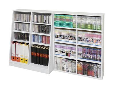 【ホワイト】大容量ホームシェルフW75