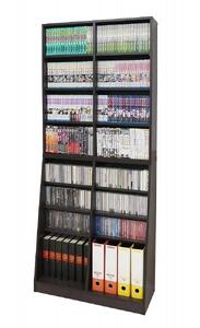 【ダークブラウン】大容量ホームシェルフW75