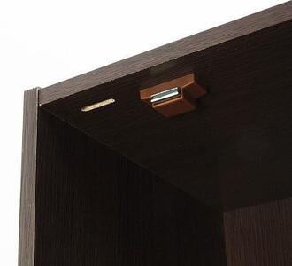 【ブラウン】鍵付き3段ボックス