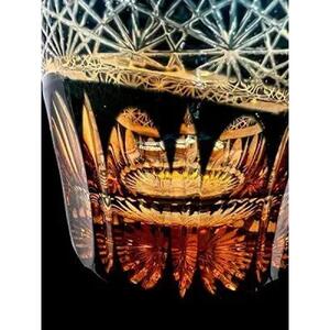 切子グラス(漆技) オールドグリーン 【NF28】