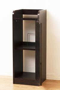 鏡面モデム収納ラック スリム ブラウン