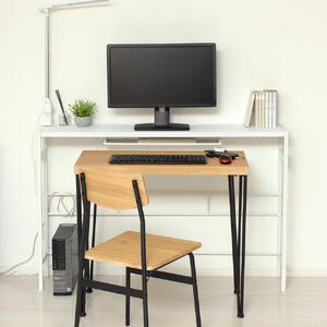 デュアルモニターテーブル ホワイト