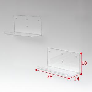 アクリリック ウォールシェルフ W38深型2個組