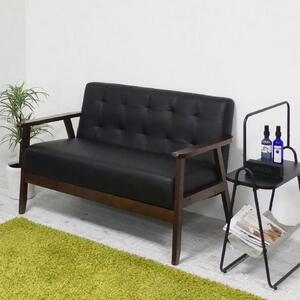 2Pソファ オスロ ブラック