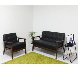 1Pソファ オスロ ブラック