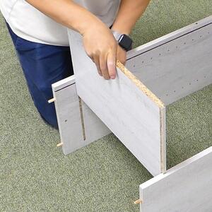 らくらく組立 文庫本棚W600 ホワイト