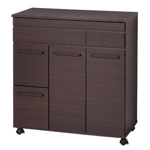 スライド棚付きダストボックス4D ブラウン