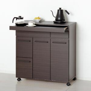 スライド棚付きダストボックス4D ブラウン