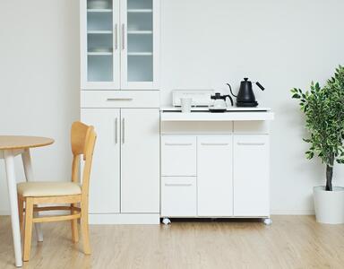 スライド棚付きダストボックス4D ホワイト