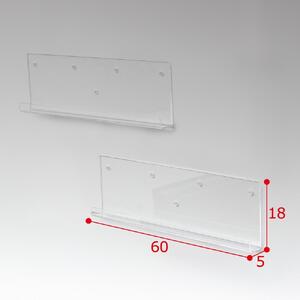 アクリリック ウォールシェルフ W60浅型2個組