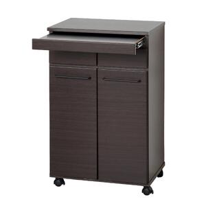 スライド棚付きダストボックス2D ブラウン