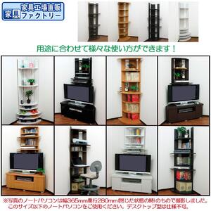 コーナーラック 飾り棚 本棚【ホワイト】