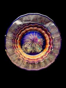 ウィスキーグラス 花火(マジョブルー)【NF2】