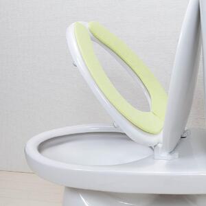 【グリーン】サンコー ズレない さらっと ベンザシート おくだけ吸着 便座カバー 洗える KN-57