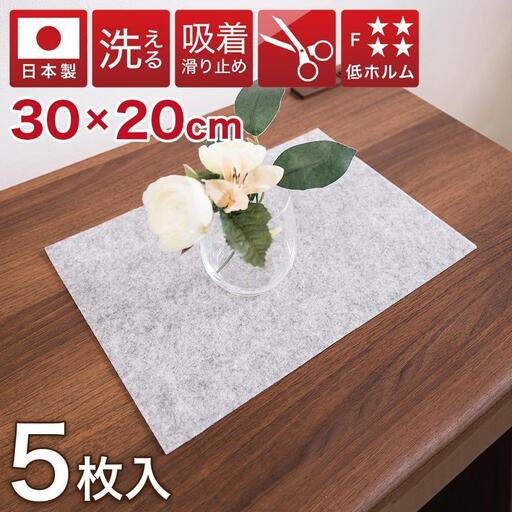 A4 薄型吸着タイルマット 約30cm×20cm 5枚入 グレー A4 吸着マット 薄型 5枚セット 吸着タイルカーペット 拡張マット 日本製 洗える カーペット BTS102213102