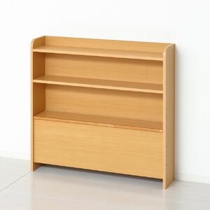 後付けヘッドボード ベット用宮棚 約幅93.5×奥行20×高さ90cm ナチュラル シングルベット 棚 AKU104405401
