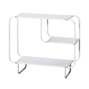 オープンラック 約幅91.5×奥行33×高さ80.5cm 白木目 ディスプレイラック ショップ家具 アイアン オープン AKU1044114