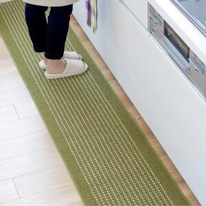 【グリーン】優踏生 洗いやすい キッチンマット 約45cm×180cm 洗える 滑り止め 防汚