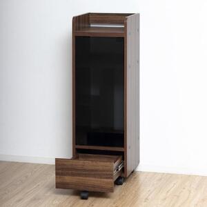 ゲーム機ラック キャスター付き ブラウン AKU104476301