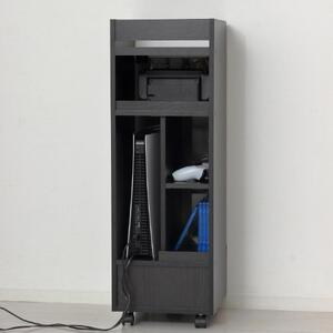 ゲーム機ラック キャスター付き ブラック AKU104476302