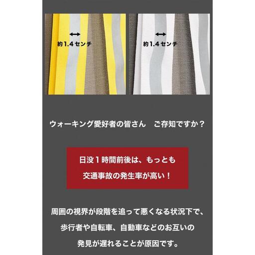 安全反射 ベルトポーチ 白ベルト/黒ポーチ 安全反射ベルトポーチ ウォーキング スマホショルダ　肩掛け かばん サコッシュ 散歩カバン 斜め掛け BYT101186802