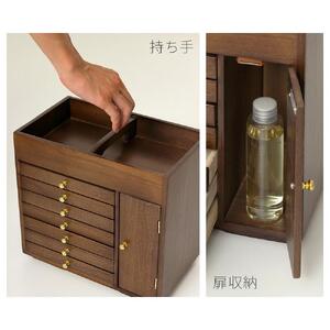 持ち手付 すっ桐ボックス ブラウン 約幅30.5×奥行18×高さ28.5cm AKU1044771