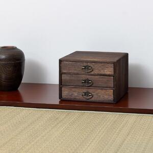 焼桐 小引出し3段 約幅23.5×奥行23×高さ17cm AKU1044772