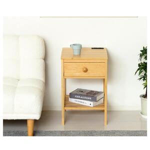 Bamboo サイドテーブル ナチュラル 約W40×D40×H61cｍ AKU1044768
