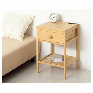 Bamboo サイドテーブル ナチュラル 約W40×D40×H61cｍ AKU1044768