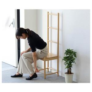 Bamboo ラダーチェア ナチュラル 約幅38×奥行35.5×高さ128.5(SH42)cm AKU1044769