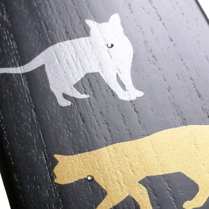 漆器の御朱印帳 桐製 標準サイズ スワロフスキー ねこ