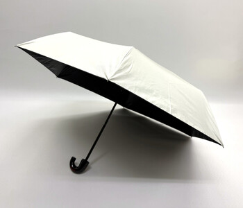 ［ふるさと納税］anon 日傘 曙塗り ライトグレー 紀州漆器アンブレラ 晴雨兼用傘 UVカット率100％ 折りたたみ傘 男女兼用デザイン