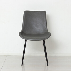 モデルノ ダイニングチェア2脚組 スタイリッシュ 異素材 グレー おしゃれ AKU1045055