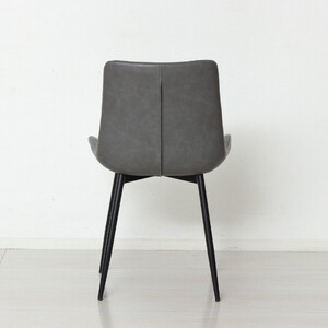 モデルノ ダイニングチェア2脚組 スタイリッシュ 異素材 グレー おしゃれ AKU1045055